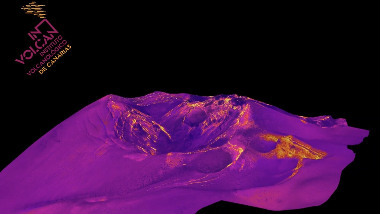 Thermografisches Modell Vulkanausbruch La Palma