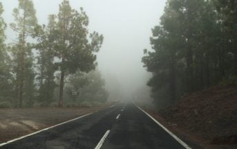 Teneriffa Teide Straße Nebel