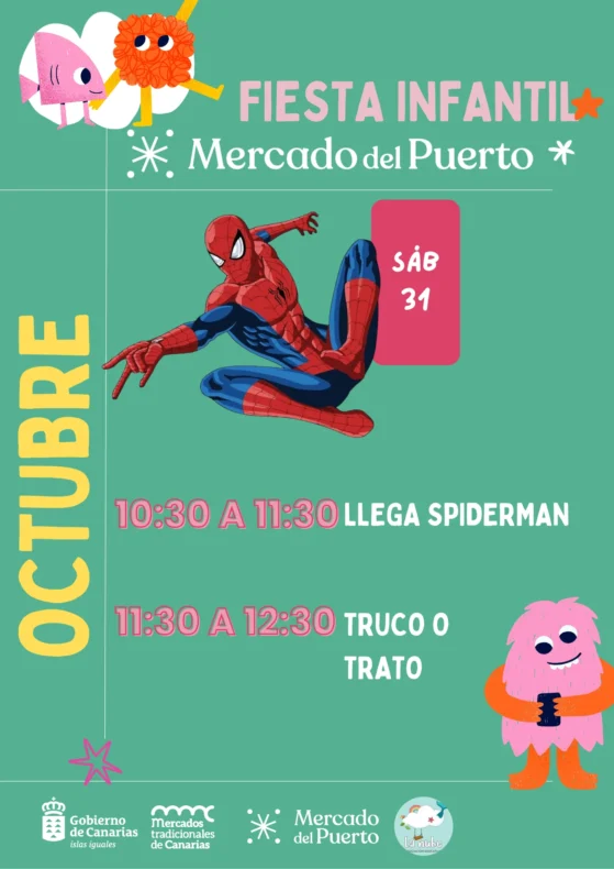 Kinderprogramm mit Spiderman im Mercado del Puerto