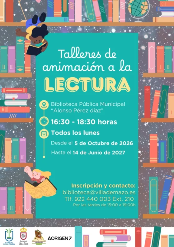 Talleres de fomento de la lectura para niños en Villa de Mazo