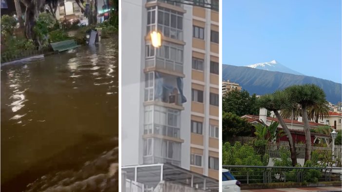 Unwetter Emilia Kanaren Sonne Schnee Überschwemmung