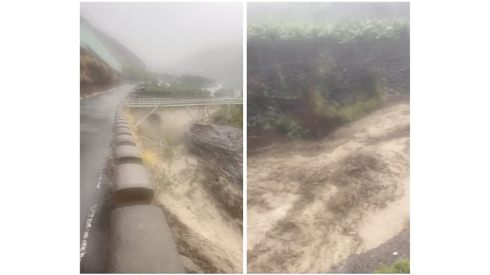 Unwetter Francis Kanaren La Palma Sturzbach