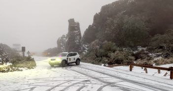 Unwetter Therese Kanaren Schnee Teide
