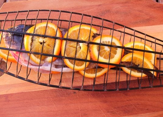Vieja Orange Papageifisch Grill