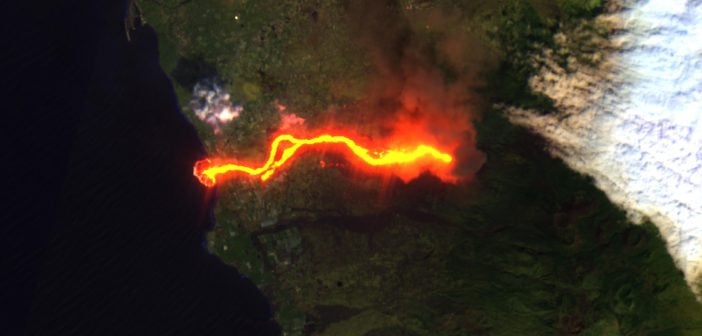 Vulkanausbruch La Palma Satellitenbild Copernicus