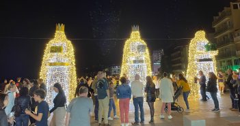 Weihnachtsbeleuchtung Kanaren Teneriffa Puerto Drei Könige