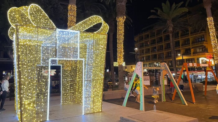 Weihnachtsbeleuchtung Kanaren Teneriffa Puerto LED Geschenk