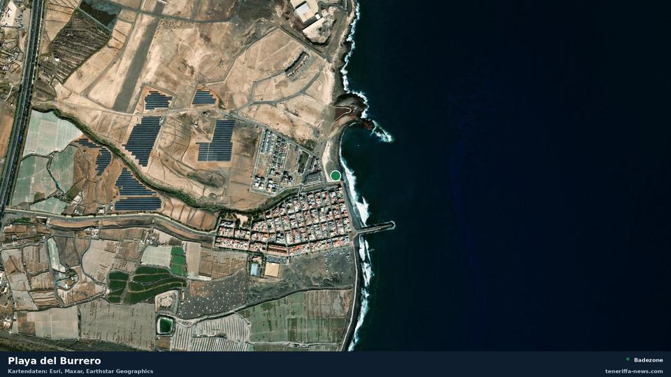 Imagen por satélite de Playa del Burrero en Ingenio.