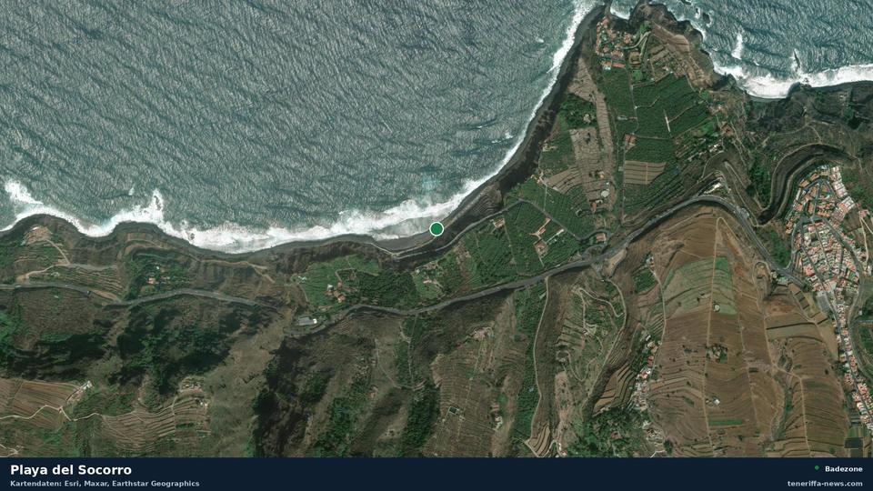 Imagen por satélite de Playa del Socorro en Los Realejos.