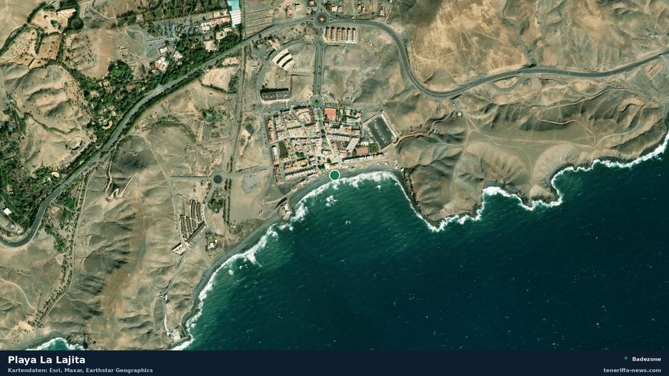 Satellitenbild der Playa La Lajita in Pájara.